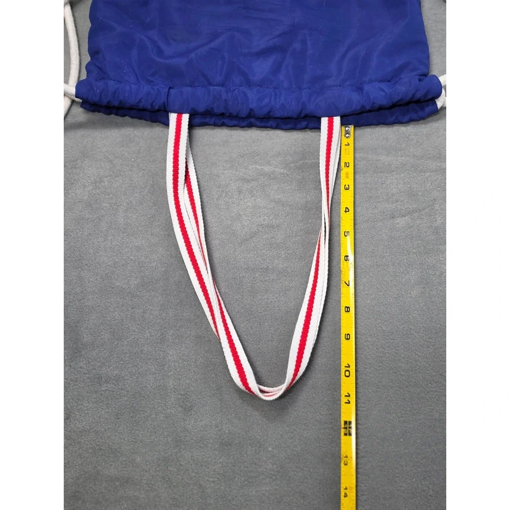 Mad Love Colorblock‎ Drawstring Backpack Blue Red White Nylon OS